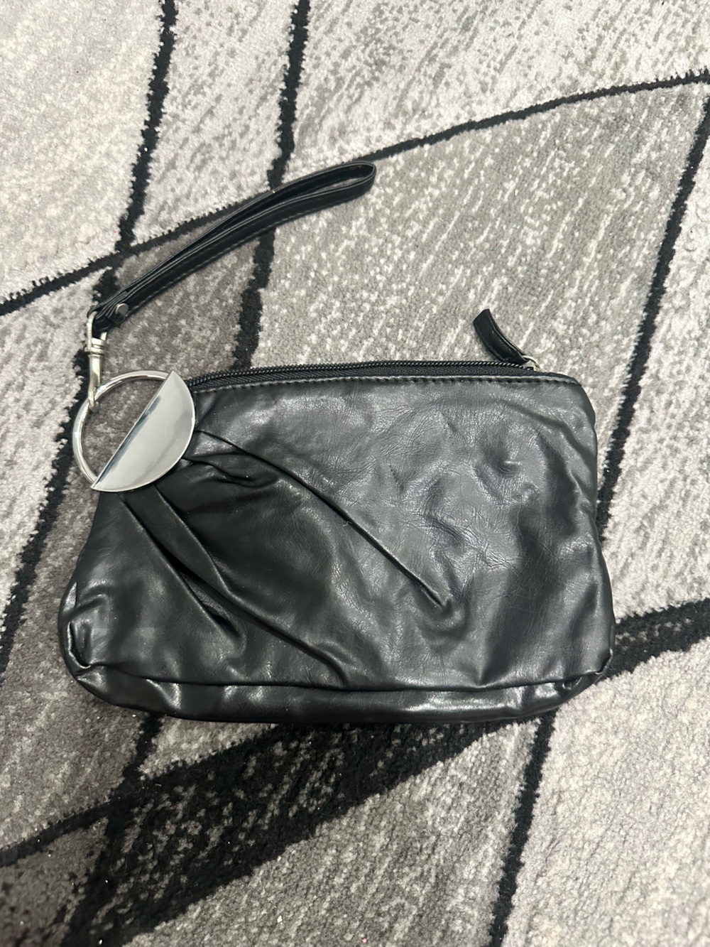 Black Wristlet Clutch Bag - Sleek Minimalist Design